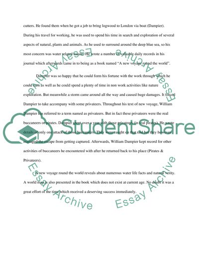 The buccaneer journal of Dampier