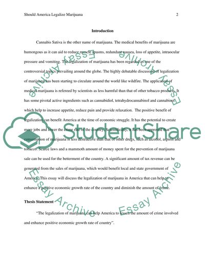 Should America Legalize Marijuana