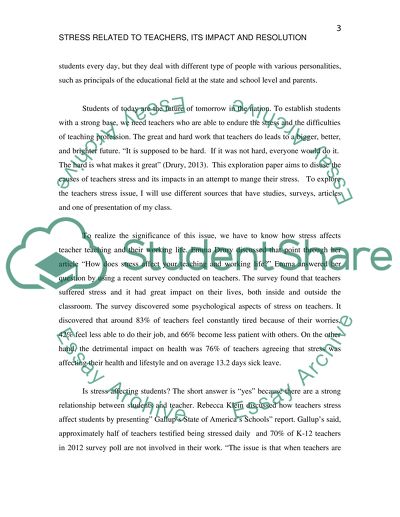 Stress Related to Teachers