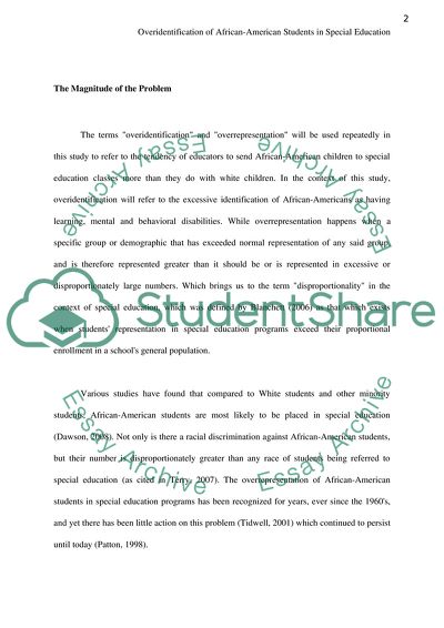 The Problem With Overidentification of African American Students