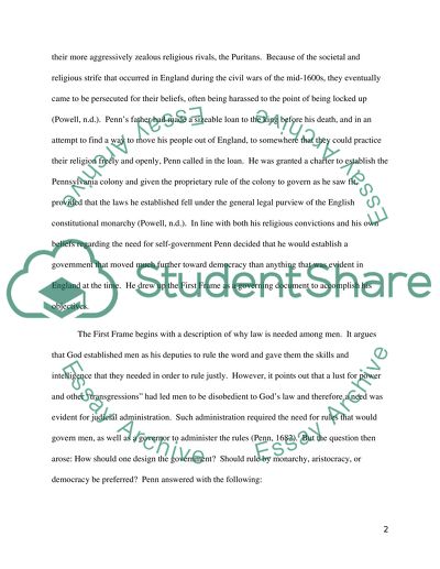 William Penn and the charter of privlidges