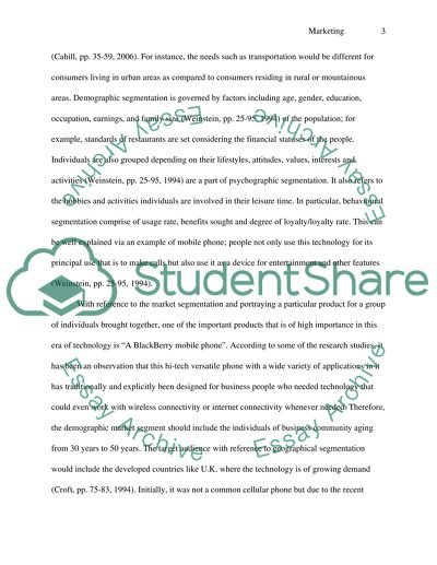Market Segmentation Concept