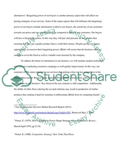 Industry analysis. Parking services