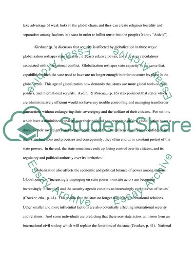 International Security Studies: Examination