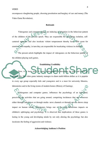 The Impact of Video Games on the Behavior of Children