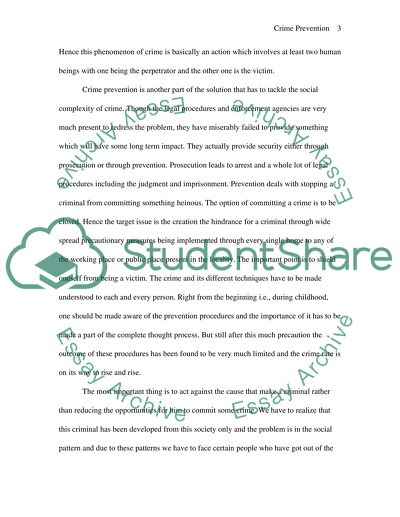 Crime Prevention and Social Complexity of Crime