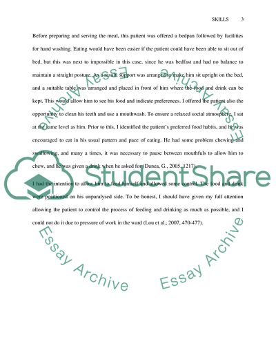 Assisting a Client with Eating and Drinking