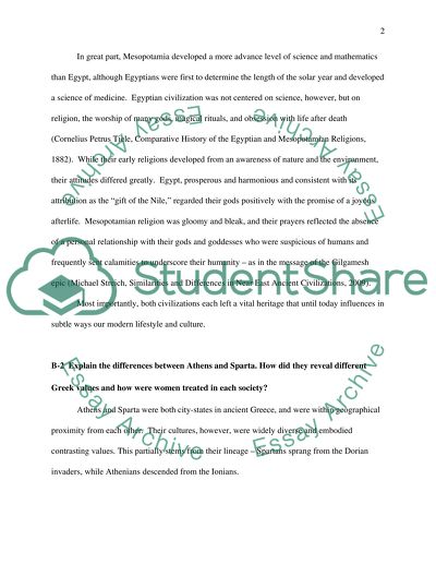 Mesopotamian and Egyptian Civilizations