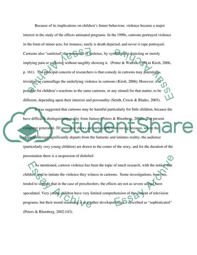 The Influence of Cartoons on Children