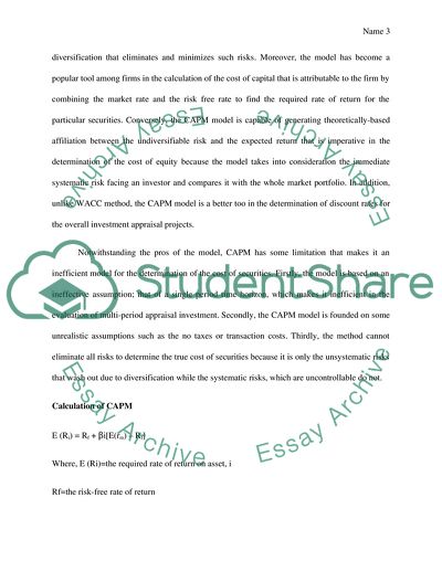 Capital Asset Pricing Model