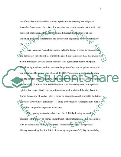 Australian Politics and Workforce