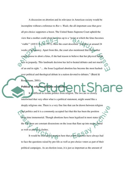 Government Regulation of Abortion