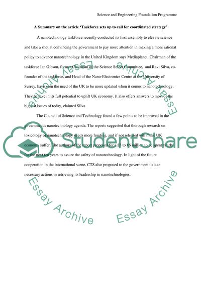 Science and Engineering