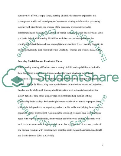Abuse of adult learning disability in residential homes