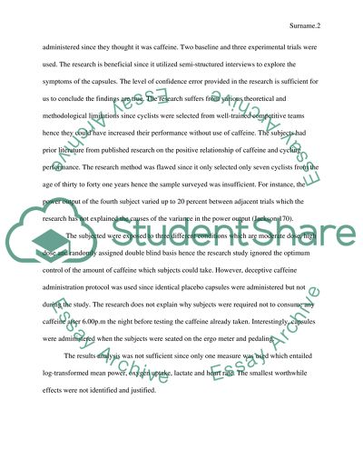 Placebo Effects of Caffeine on Cycling Performanc