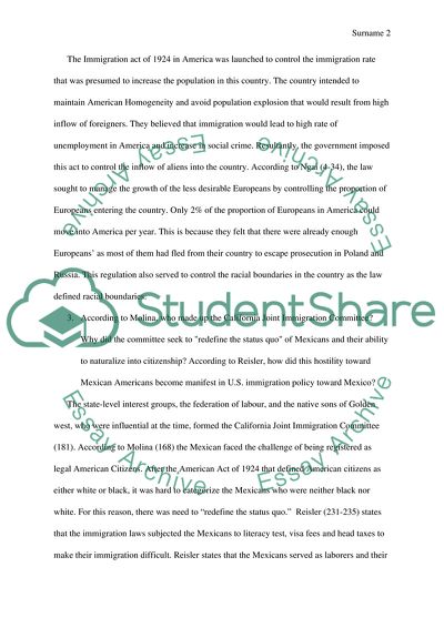 America and Immigration