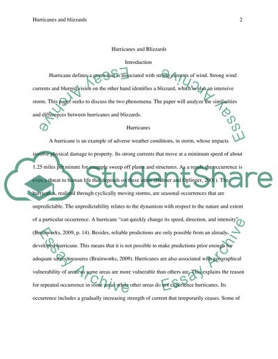 Hurricane vs. Blizzards