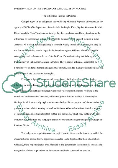 Why Should the Indigenous Languages of Panama Be Preserved