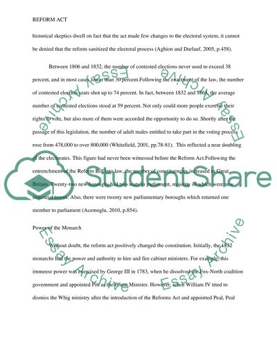 The Reform Act of 1832 marked the triumph of democratic politics. Do you agree