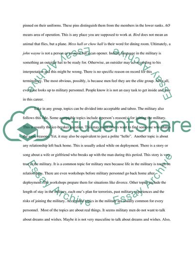 Language in Military Life