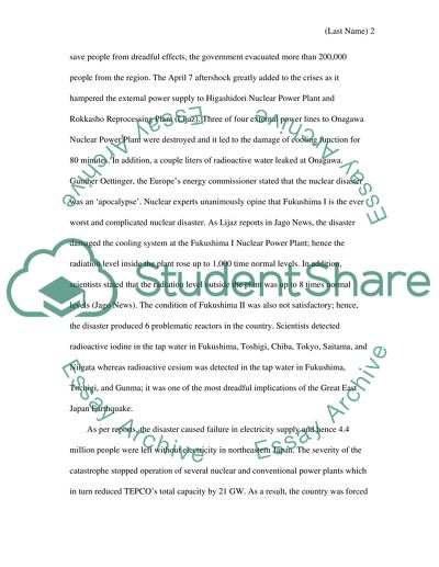 Who should be responsible for the Japan explosive hydrogen gas