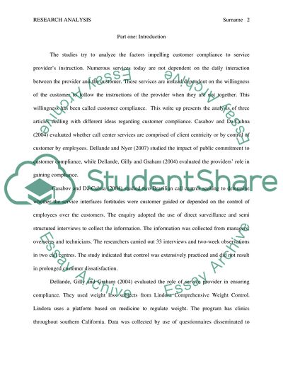 Theory of Compliance - Employee Control in Call Centers