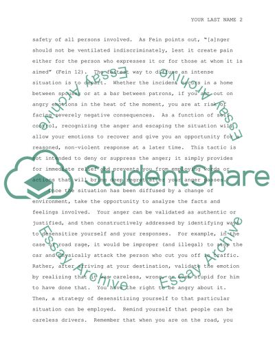 Anger Management: Appropriate Control