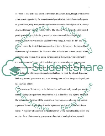 Women Exclusion in Democracy