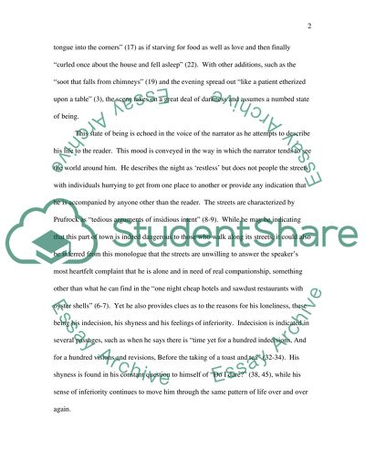 Poem analysis of: The Love Song of J. Alfred Prufrock