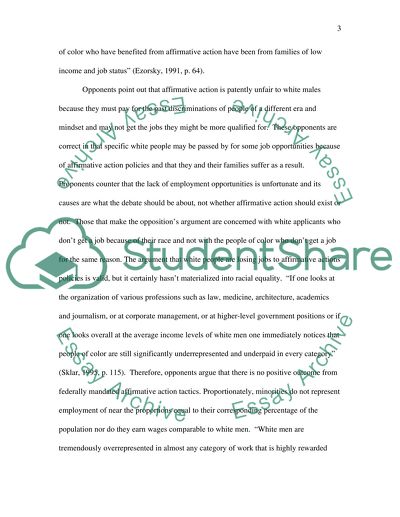 Affirmative Action in the workforce