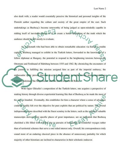 Turkish Letters of Ogier Ghiselin de Busbecq, Imperial Ambassador at Constantinople