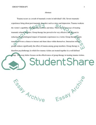 How Effective is Group Therapy in Treating Trauma Victims