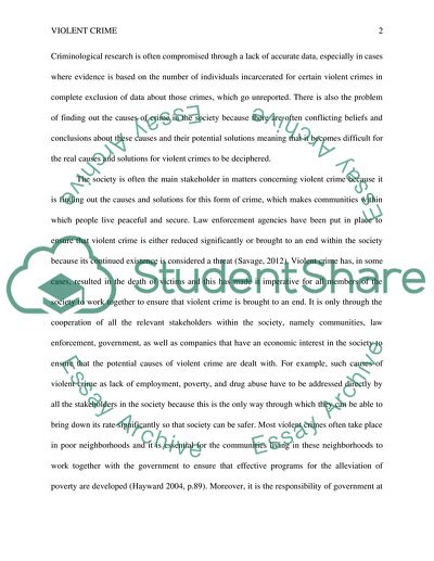Analysis of Violent Crime