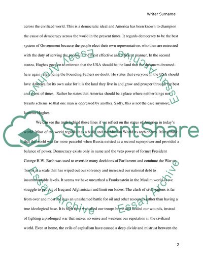 How is Let America be America applicable to todays America