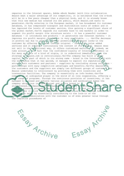 Strategic Management of Amazon