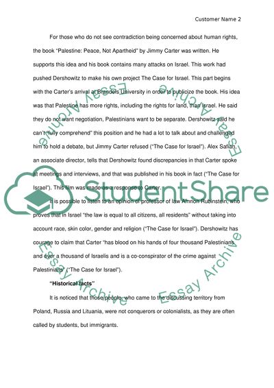 Analysis of the Film the Case for Israel