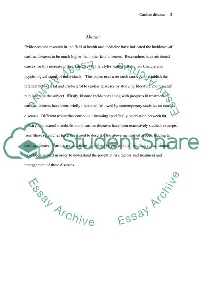 Effects of Fats and Cholesterol on Cardiac Disease