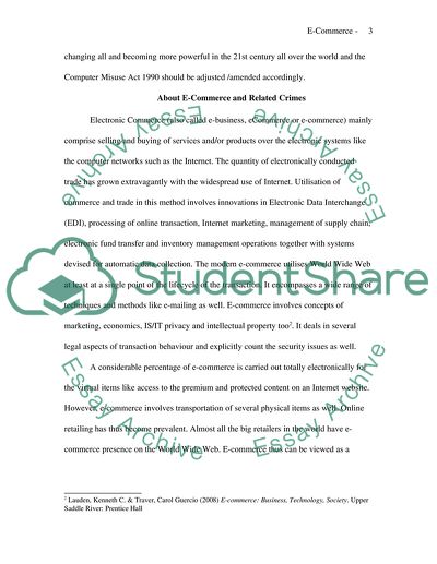 E-Commerce and Related Crimes