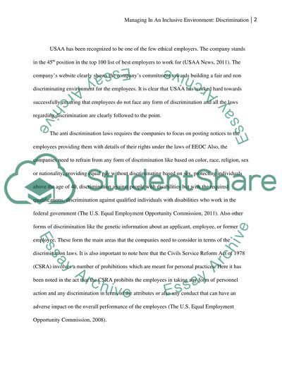 MGT 516 slp 3 Managing In An Inclusive Environment: Discrimination