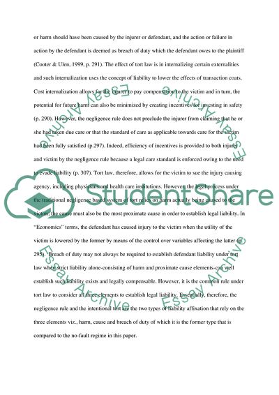 The Deficiencies in Common Tort Law as Applicable to Medical Malpractice