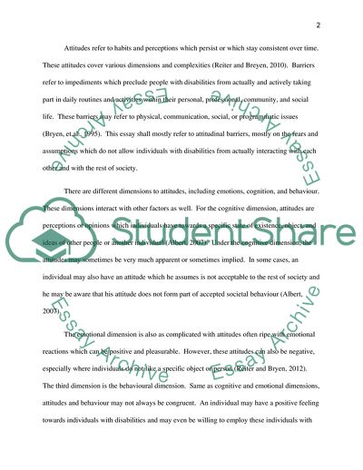 Independent Living of People With Disabilities