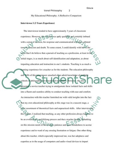 My Educational Philosophy A Reflective Comparison