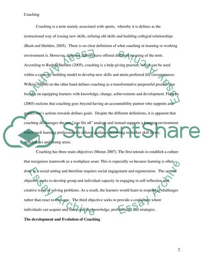 Coaching, a customized learning approach