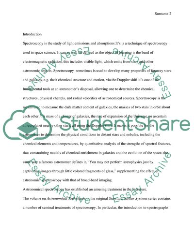 The Notion of Astronomical Spectroscopy