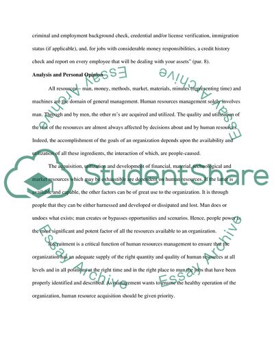 The Contractors of Human Resources