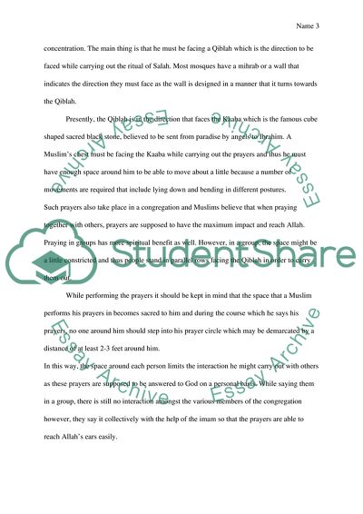 Observation of a Salah Ritual in Islam