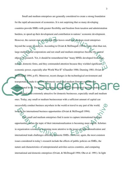 Small and medium sized enterprises and the risks they face in an international environment