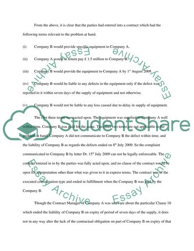 Law of Contracts in the UK