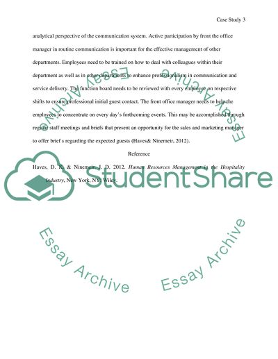 Human Resources Management in the Hospitality Industry