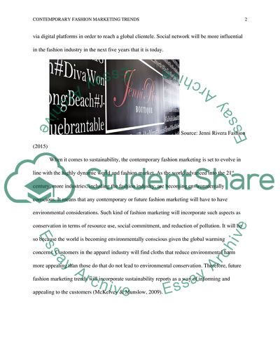 Contemporary Fashion Marketing Trends